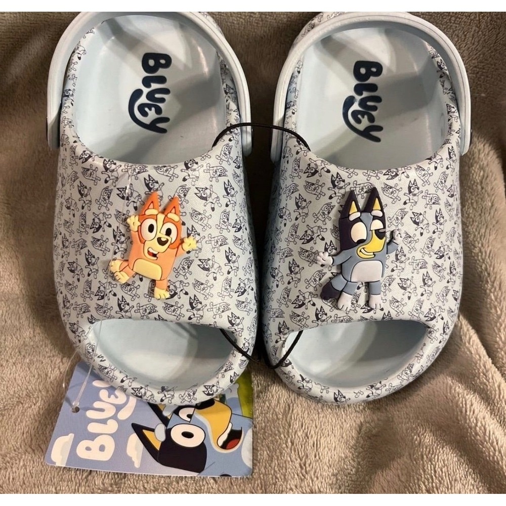 Ground Up Bluey Slide Sandals, Sz 8
